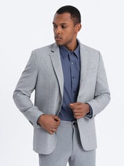 мужской элегантный пиджак с декоративными пуговицами на рукавах - серый v2 om-blzb-0114 124309-7 цена и информация | Мужские пиджаки | pigu.lt