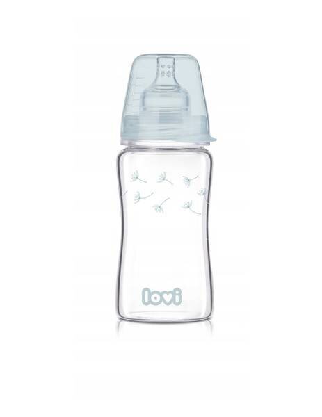 Stiklinis butelis Lovi Diamond Botanic 74/205, 3+ mėn, 250 ml kaina ir informacija | Buteliukai kūdikiams ir jų priedai | pigu.lt