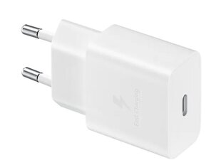 EP-T1510EWE + EP-DA705BWE Samsung 15W Travel Charger + USB-C|USB-C Data Cable White (OOB Bulk) цена и информация | Зарядные устройства для телефонов | pigu.lt