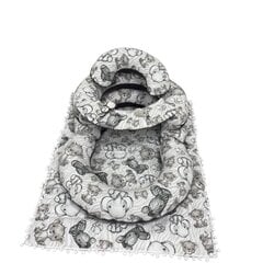 Daugiafunkcė pagalvė su žaidimų kilimėliu Sėdinukas Gray Animals цена и информация | Развивающие коврики | pigu.lt
