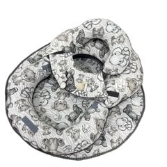 Funkcinė pagalvė su žaidimų kilimėliu ir pagalve Sėdinukas Grey Animal цена и информация | Развивающие коврики | pigu.lt