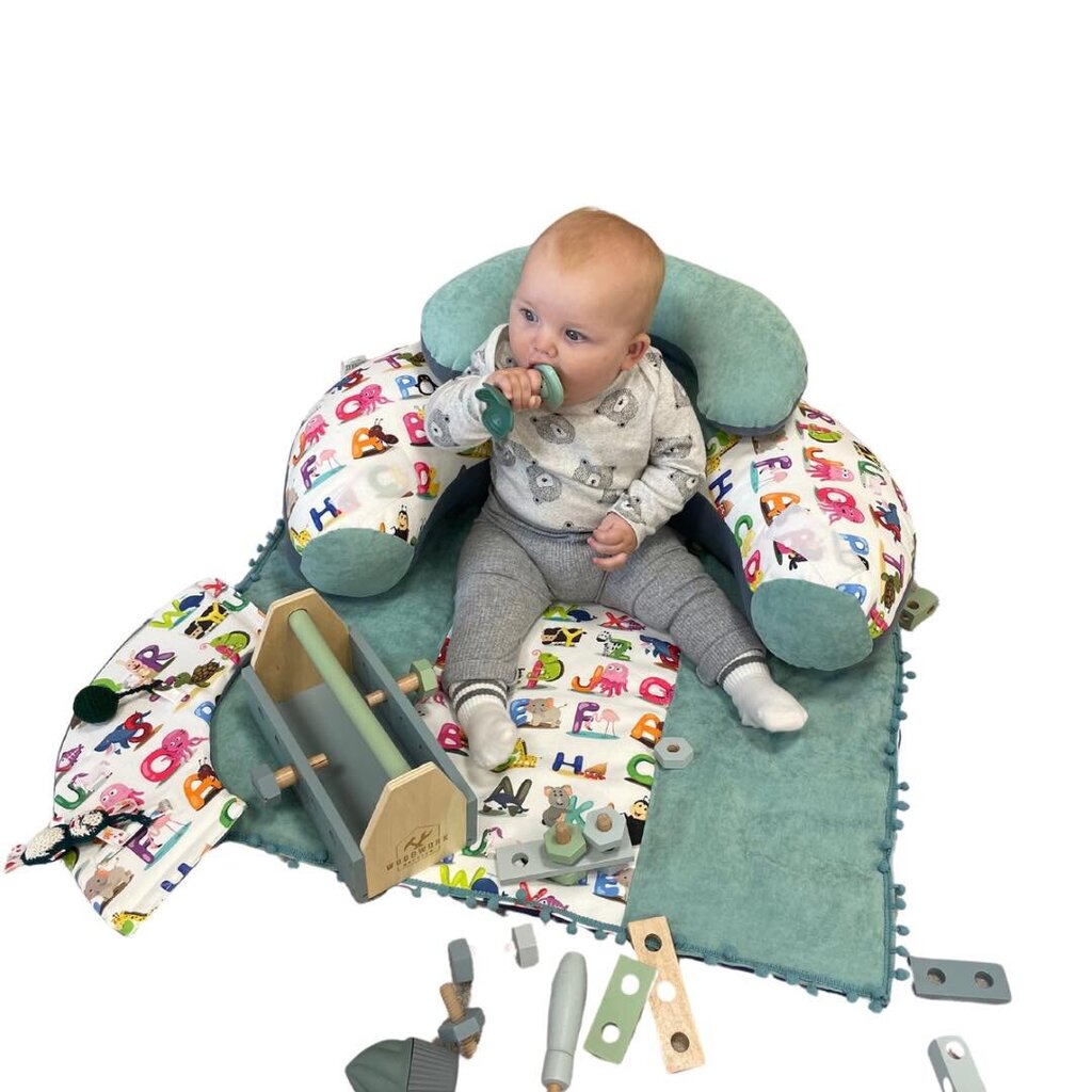 Funkcinė pagalvė su žaidimų kilimėliu Sėdinukas Letters цена и информация | Lavinimo kilimėliai | pigu.lt