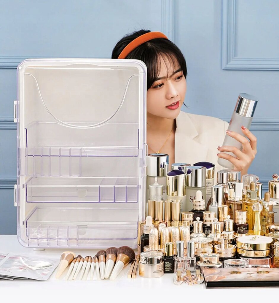 Kosmetikos ir makiažo kosmetinė Korbi F21, baltas, 1 vnt. цена и информация | Kosmetinės, veidrodėliai | pigu.lt