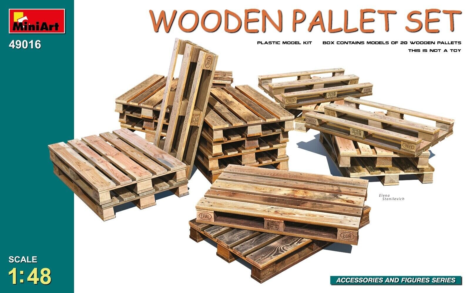 Klijuojamas modelis MiniArt 49016 Wooden Pallet Set 1/48 kaina ir informacija | Klijuojami modeliai | pigu.lt