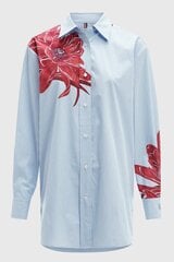 Tommy Hilfiger marškiniai moterims WW0WW3347, mėlyni kaina ir informacija | Palaidinės, marškiniai moterims | pigu.lt