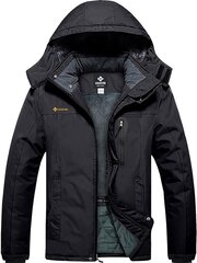 Мужская водонепроницаемая ветрозащитная теплая куртка Gemyse, черная цена и информация | Мужские куртки | pigu.lt