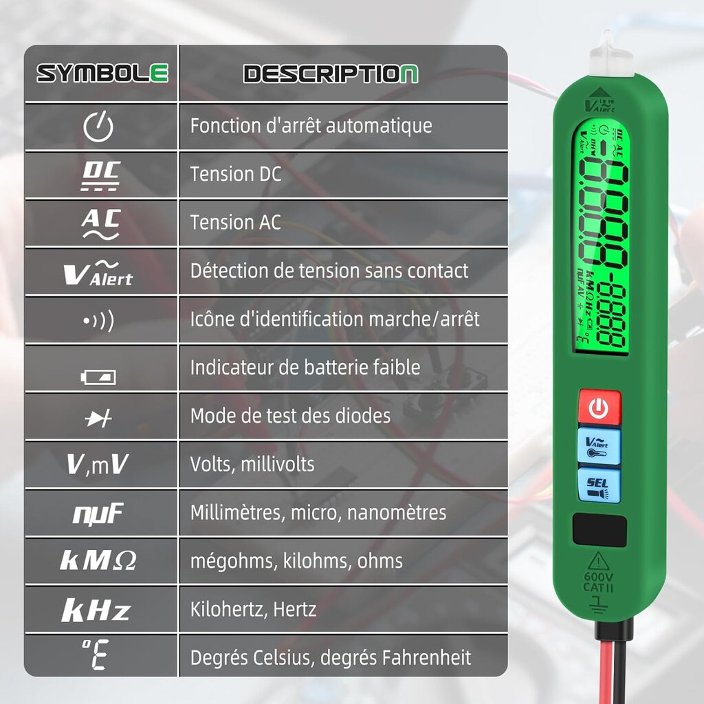 Watkings automatinis išmanusis skaitmeninis multimetras, S5 kaina ir informacija | Mechaniniai įrankiai | pigu.lt