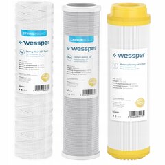 Набор картриджей предварительной фильтрации Wessper 10 дюймов цена и информация | Фильтры для воды, чистящие устройства | pigu.lt