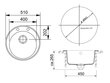 Prekė su pažeista pakuote.Granito plautuvė FRANKE RONDA ROG 610-41, Balta kaina ir informacija | Santechnikos prekės su pažeista pakuote | pigu.lt
