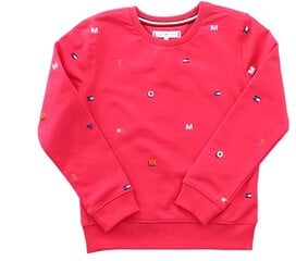 Džemperis mergaitėms Tommy Hilfiger Critter Print Crew KG0KG04443, rožinis цена и информация | Свитеры, жилетки, пиджаки для девочек | pigu.lt