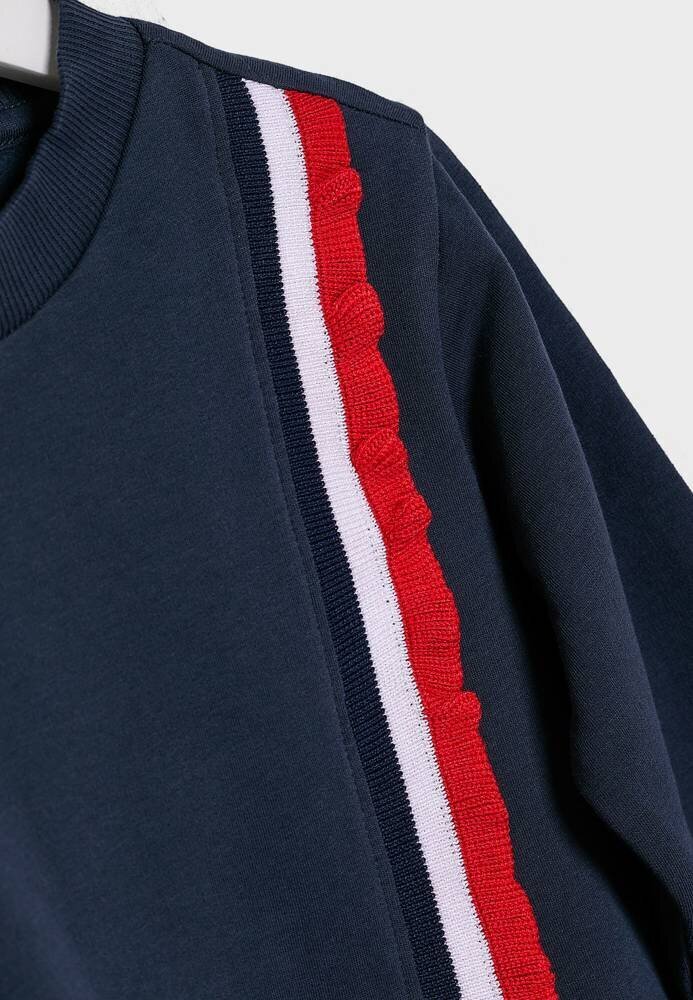 Tommy Hilfiger megztinis vaikams Ruffle Rib KG0KG05489, mėlynas kaina ir informacija | Megztiniai, bluzonai, švarkai mergaitėms | pigu.lt