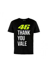 Marškinėliai vaikams Vale Valentino Rossi VR46, juodi kaina ir informacija | Marškinėliai mergaitėms | pigu.lt