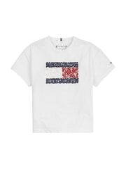Tommy Hilfiger marškinėliai mergaitėms, balti цена и информация | Рубашки для девочек | pigu.lt