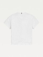 Tommy Hilfiger marškinėliai mergaitėms, balti цена и информация | Рубашки для девочек | pigu.lt