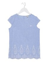 Guess marškinėliai mergaitėms, mėlyni цена и информация | Рубашки для девочек | pigu.lt