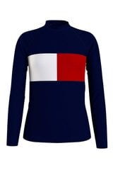 Tommy Hilfiger marškinėliai mergaitėms Rashguard UK0UK00028 DW5, mėlyni цена и информация | Футболка для девочек | pigu.lt