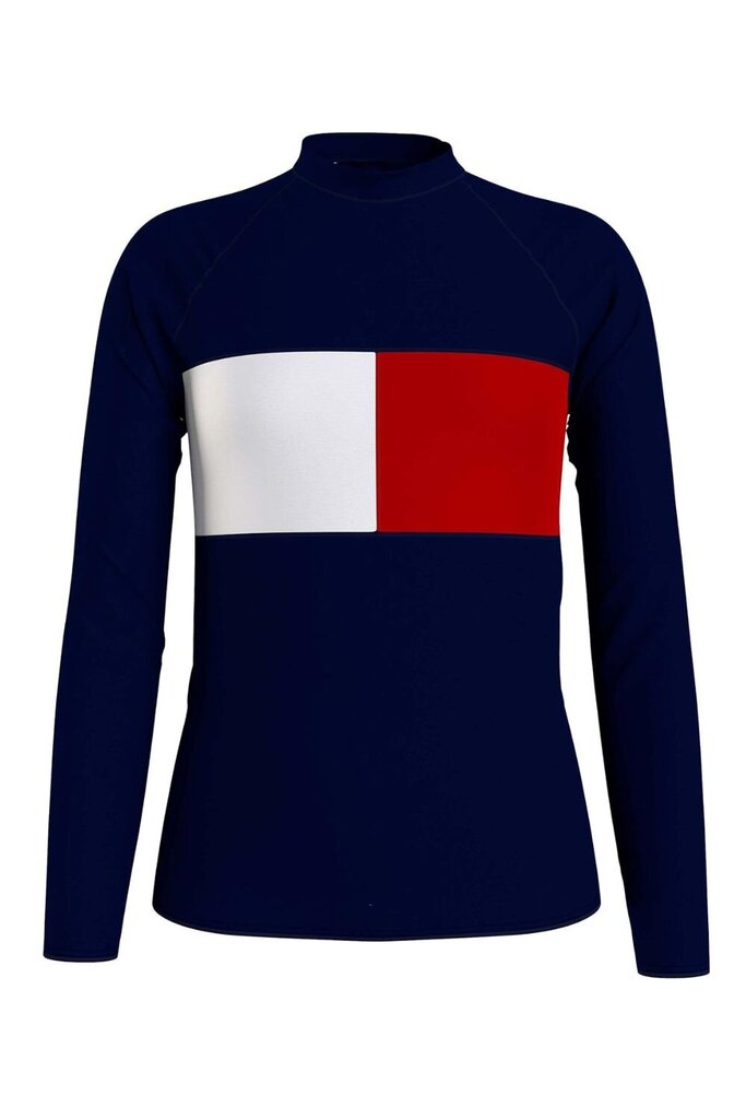 Tommy Hilfiger marškinėliai mergaitėms Rashguard UK0UK00028 DW5, mėlyni kaina ir informacija | Marškinėliai mergaitėms | pigu.lt