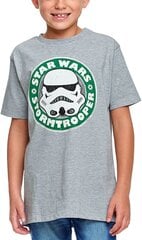 Marškinėliai vaikams Gildan Stormtrooper BOSTTS, pilki kaina ir informacija | Marškinėliai berniukams | pigu.lt