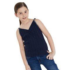 Tommy Hilfiger marškinėliai mergaitėms, mėlyni цена и информация | Футболка для девочек | pigu.lt