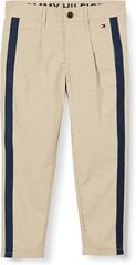 Kelnės berniukams Plated Tape Chino Tommy Hilfiger KB0KB05594 RBV, smėlio spalvos цена и информация | Спортивные штаны для мальчиков | pigu.lt