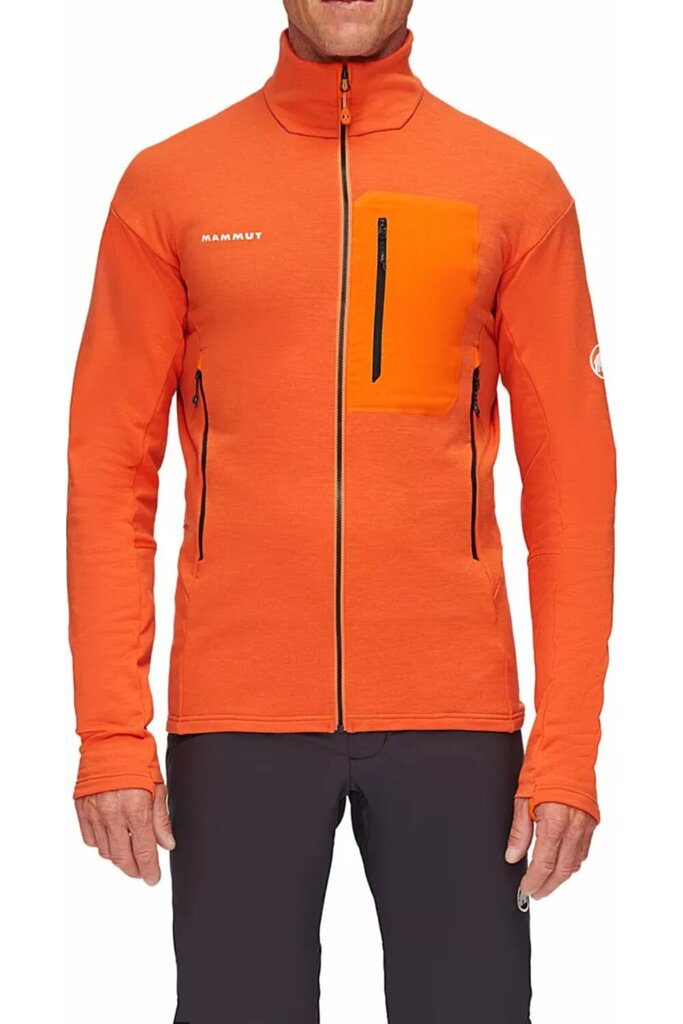 Sportinis bluzonas vyrams Mammut 1014-02350-2217, oranžinis цена и информация | Sportinė apranga vyrams | pigu.lt