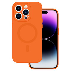 Силиконовый чехол TEL PROTECT MagSilicone для iPhone 15 Pro, оранжевый цена и информация | Чехлы для телефонов | pigu.lt