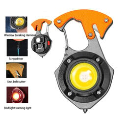 Мини-фонарик светодиодный брелок W5143 Type C с 2 отвертками, оранжевый цена и информация | Фонарики, прожекторы | pigu.lt