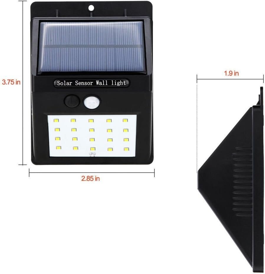 Saulės lempos su judesio jutikliu TopChances, 4 vnt. цена и информация | Lauko šviestuvai | pigu.lt