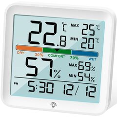 Skaitmeninis Termometras Su Higrometru kaina ir informacija | Meteorologinės stotelės, termometrai | pigu.lt