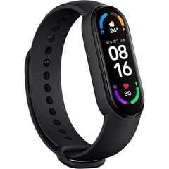 Браслет для Xiaomi Mi Band 5/6/7 черный цена и информация | Аксессуары для смарт-часов и браслетов | pigu.lt