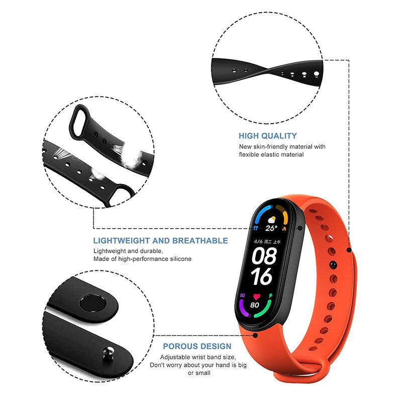 OEM Silicone strap, orange kaina ir informacija | Išmaniųjų laikrodžių ir apyrankių priedai | pigu.lt