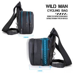 Dviračio krepšys Wildman, 3l, juodas kaina ir informacija | Krepšiai, telefonų laikikliai | pigu.lt