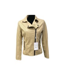 Кожаная женская куртка Garoff PU218, песочный цена и информация | Женские куртки | pigu.lt