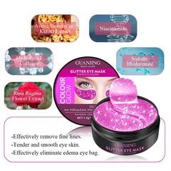 Paakių kaukės Guanjing Collagen & Rose Root Eye Pads, Pink Glitter, 60 vnt kaina ir informacija | Veido kaukės, paakių kaukės | pigu.lt