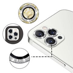 Стекло закаленное HARD DIAMOND для фотоаппарата (ОБЪЕКТИВ) для Iphone 14/14 Plus золото (2 шт.) цена и информация | Защитные пленки для телефонов | pigu.lt