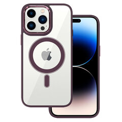 Магнитный прозрачный чехол Tel Protect для iPhone 13 Pro Max, темно-красный цена и информация | Чехлы для телефонов | pigu.lt