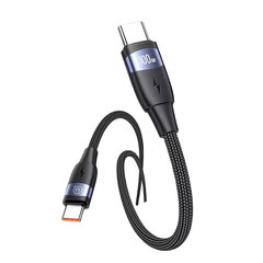 USAMS Kabel U85 USB-C na USB-C 100W 1.2m PD Fast Charging czarny|black SJ632USB01 (US-SJ632) kaina ir informacija | Laidai telefonams | pigu.lt