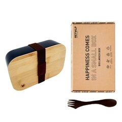 Lunchbox ECO Bamboo Night Black kaina ir informacija | Maisto saugojimo  indai | pigu.lt