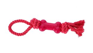 Žaislas šunims Dingo Fresh virvė su kaulu, rožinis, 30 cm цена и информация | Игрушки для собак | pigu.lt