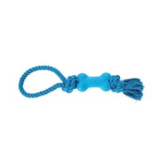 Žaislas šunims Dingo Fresh virvė su kaulu, mėlynas, 30 cm kaina ir informacija | Žaislai šunims | pigu.lt