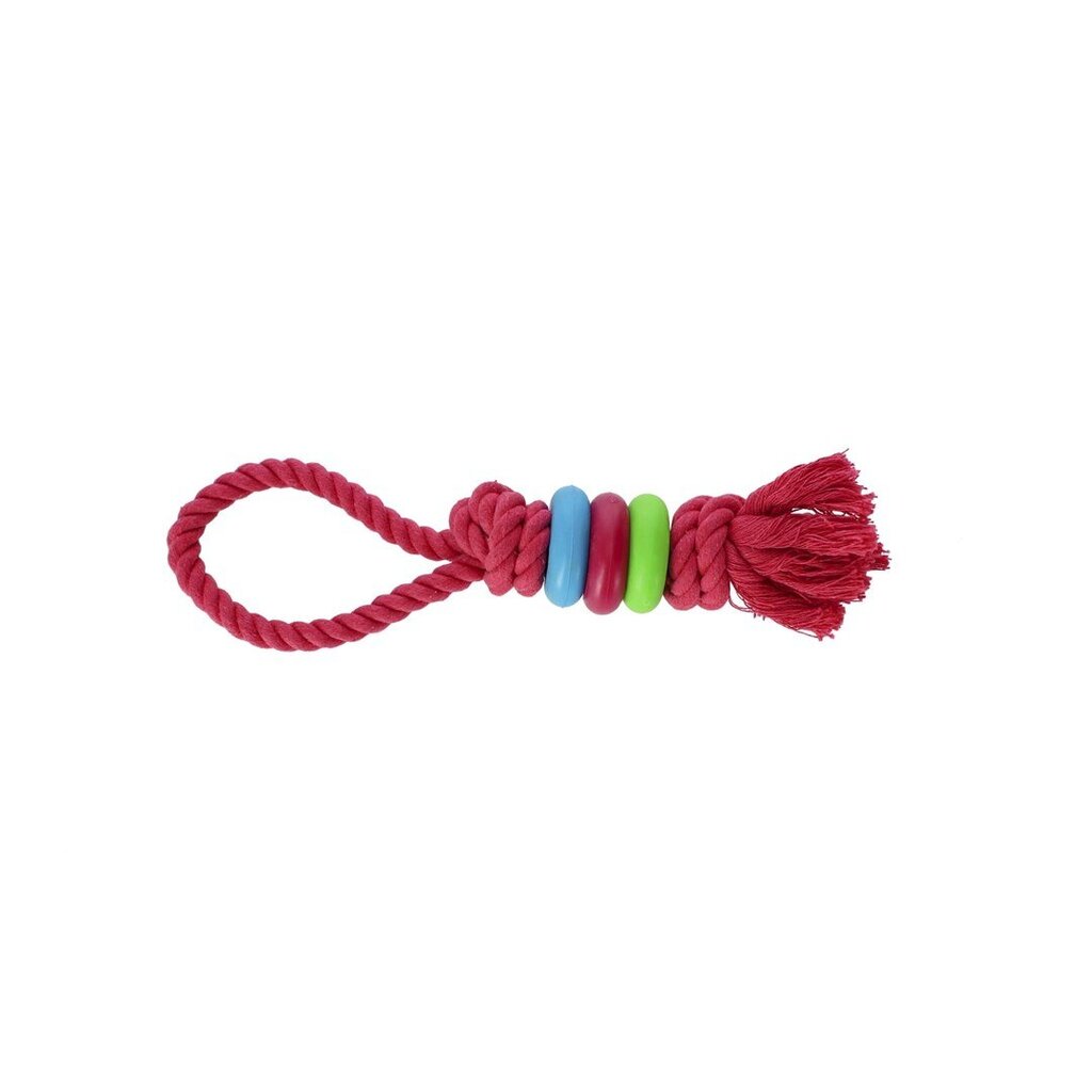 Žaislas šunims Dingo Fresh žiedai ant virvės, rožinis, 30 cm цена и информация | Žaislai šunims | pigu.lt