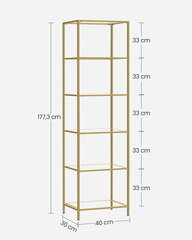 Полка Leobert LGT500A01, золотая цена и информация | Полки | pigu.lt