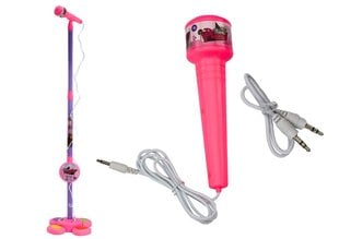 Mikrofonas su stovu vaikams Lean Toys, rožinis kaina ir informacija | Lavinamieji žaislai | pigu.lt