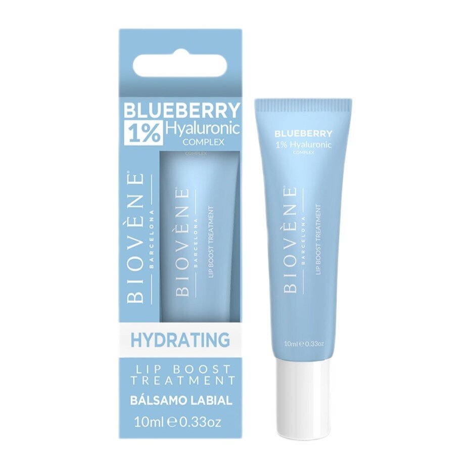 Lūpų serumas Biovene Blueberry 1% Hyaluronic Hydrating Lip Boost, 10 ml цена и информация | Lūpų dažai, blizgiai, balzamai, vazelinai | pigu.lt