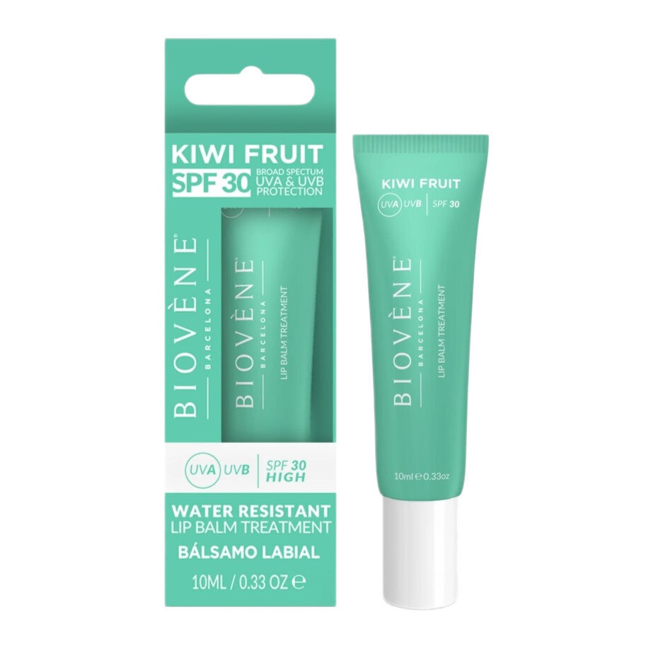 Lūpų balzamas Biovene Kiwi Fruit Water Resistant Lip Balm SPF30, 10 ml kaina ir informacija | Lūpų dažai, blizgiai, balzamai, vazelinai | pigu.lt