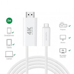 4smarts USB-C/HDMI, 2 m kaina ir informacija | Kabeliai ir laidai | pigu.lt