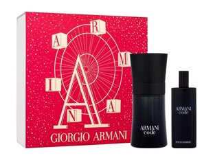 Набор Giorgio Armani Armani Code: туалетная вода EDT, 50 мл + туалетная вода EDT, 15 мл цена и информация | Мужские духи | pigu.lt