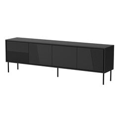 TV spintelė Cama Meble Abi 4D, 200x38x62 cm, juoda kaina ir informacija | TV staliukai | pigu.lt