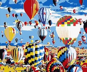 Tapybos ant drobės ir deimantinės mozaikos rinkinys Air Balloon, 400x500mm kaina ir informacija | Deimantinės mozaikos | pigu.lt