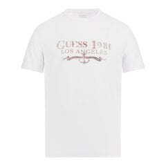 Guess marškinėliai vyrams 87333, balti kaina ir informacija | Vyriški marškinėliai | pigu.lt